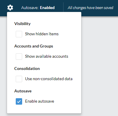 Dynamic table settings - enable autosave