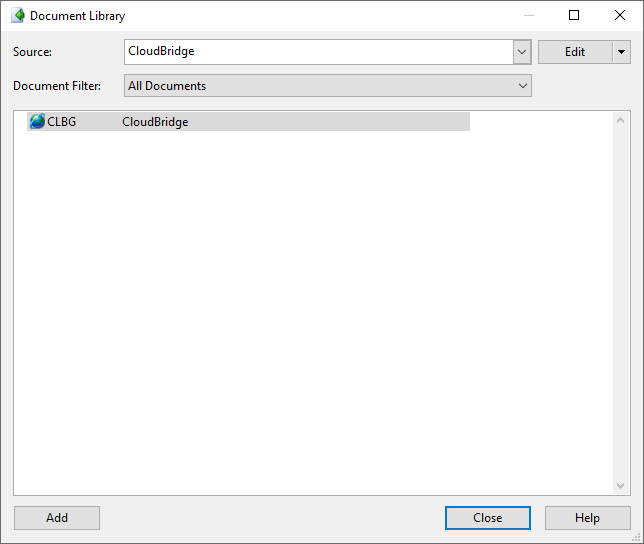 The Working Papers Document Library dialog displaying the CLBG document.