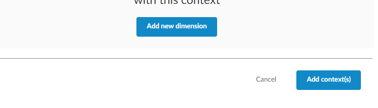The Add contexts option in the Context Editor dialog.