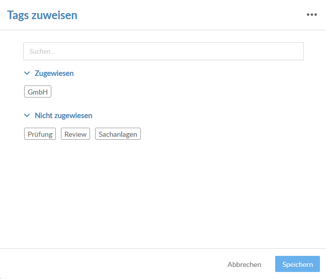 Der Datei Tags zuweisen