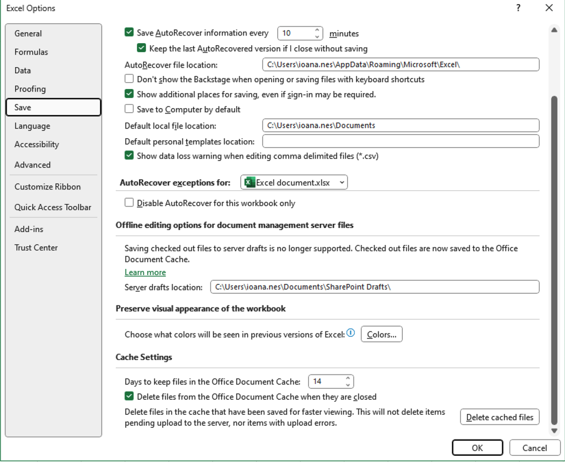 Select the Delete files from the Office Document Cache when they are closed setting. 