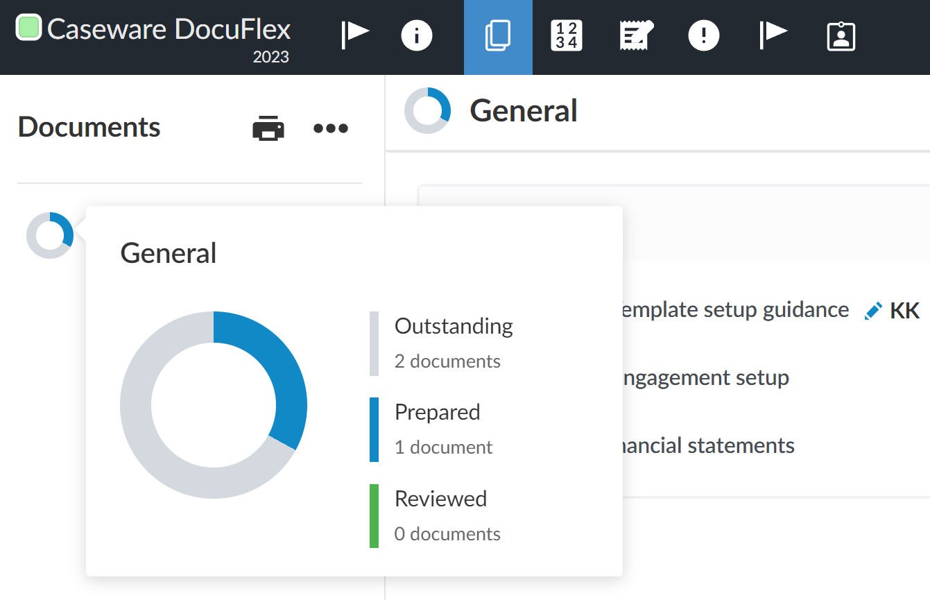 DocuFlex engagement phase progress indicator