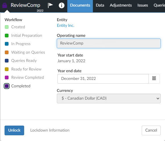 Engagement properties popup lockdown.