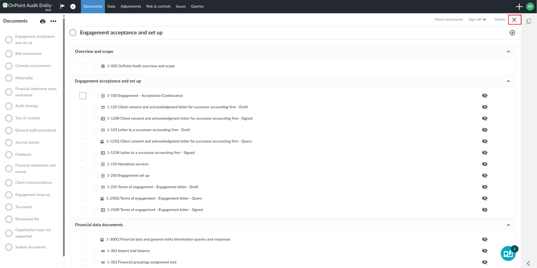 Turning off Bulk Actions and closing the document. 