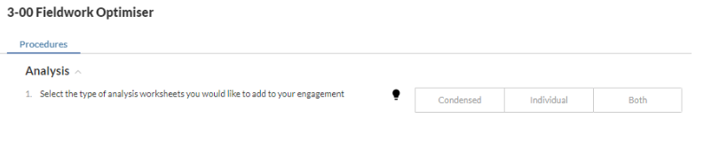 Anaylsis inquiry in the Fieldwork Optimiser.