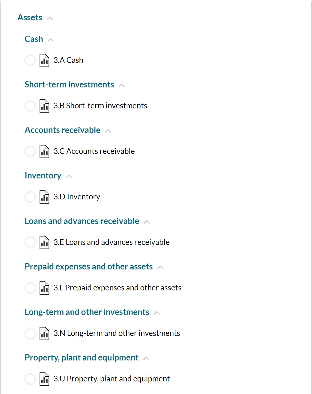 Subfolder structuring used to organize and group related documents.