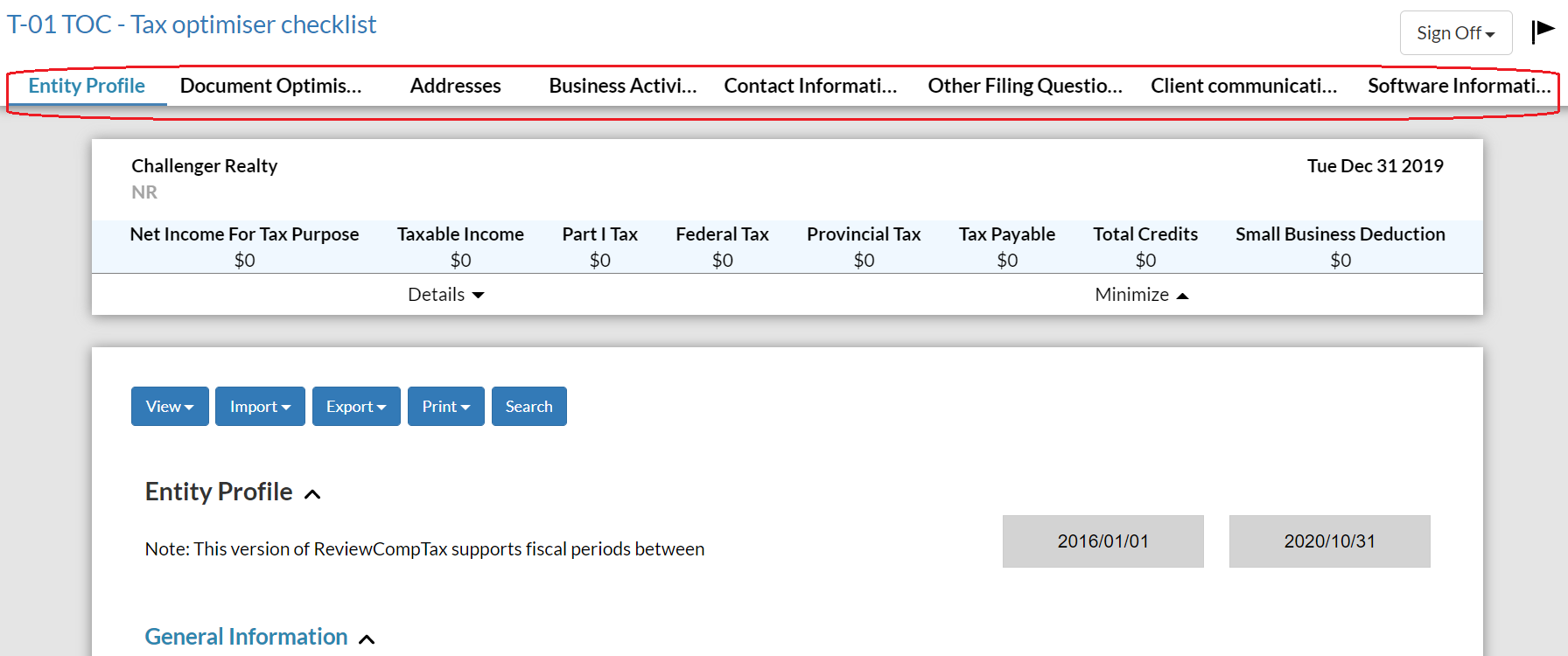 Tabs in TOC.