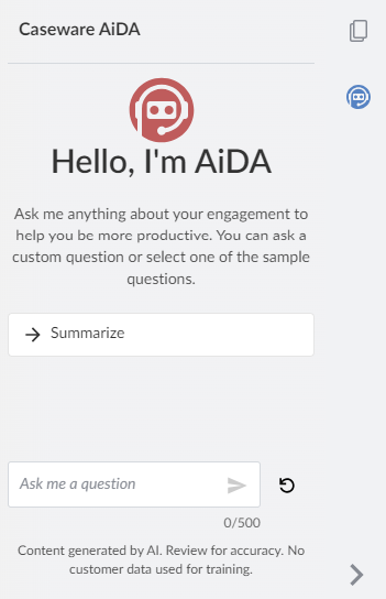 AiDA chat window