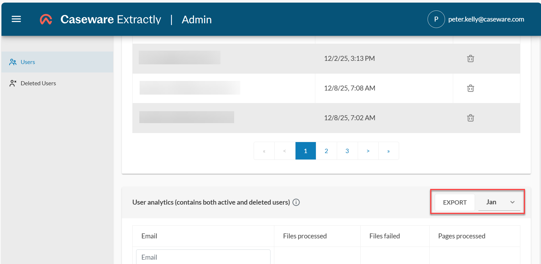 Removing a firm user from Extractly.