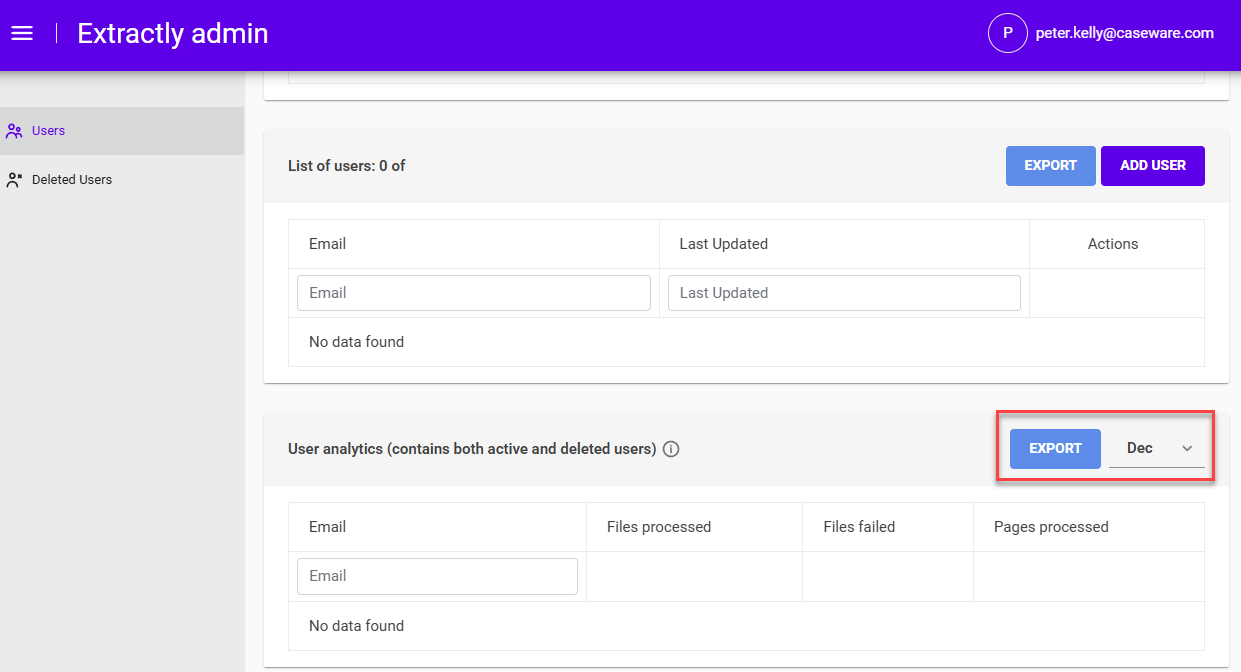 Removing a firm user from Extractly.