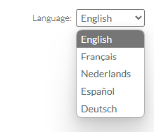 Selecting the language in which you want to use Caseware Cloud before logging in.