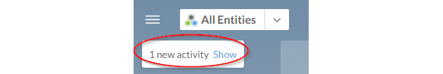Timeline - show new activity