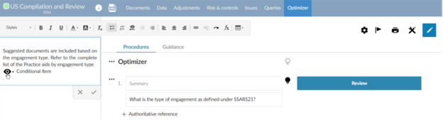 The user interface for adding visibility settings to checklists.