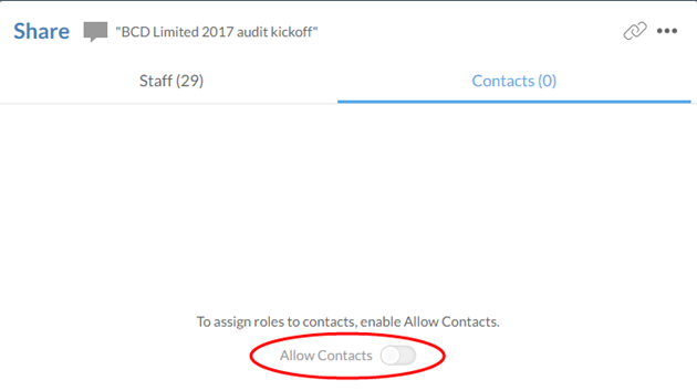 Select the Allow Contacts toggle. When you enable contact sharing, the toggle turns green.
