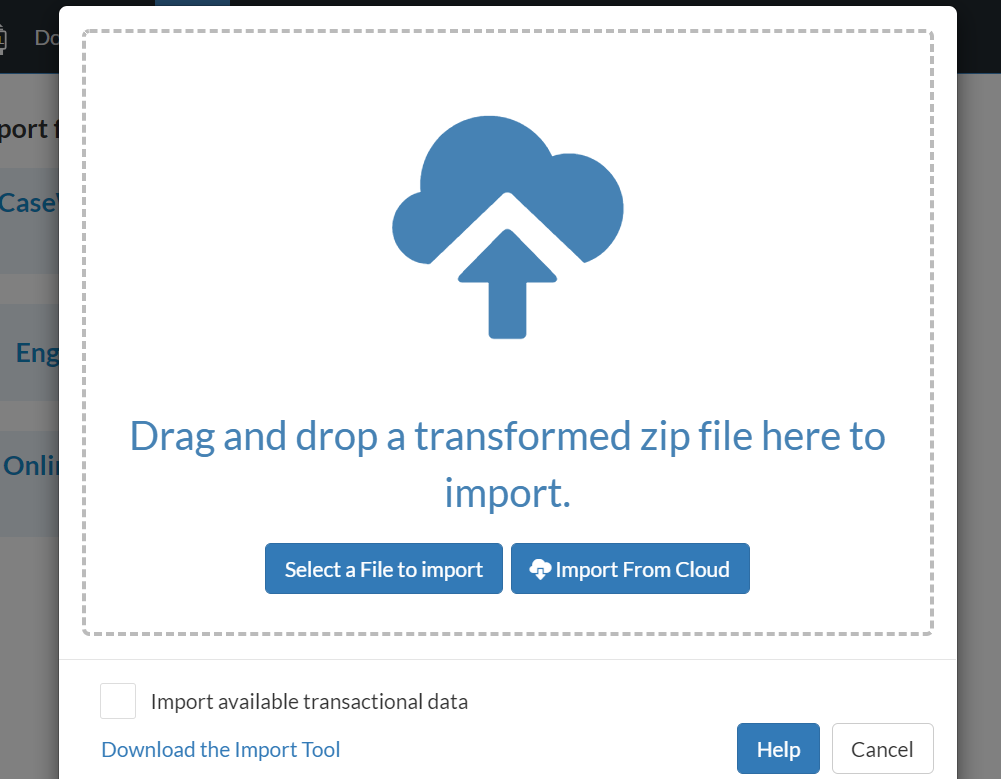 Select the checkbox to import transactions - if avaiable.