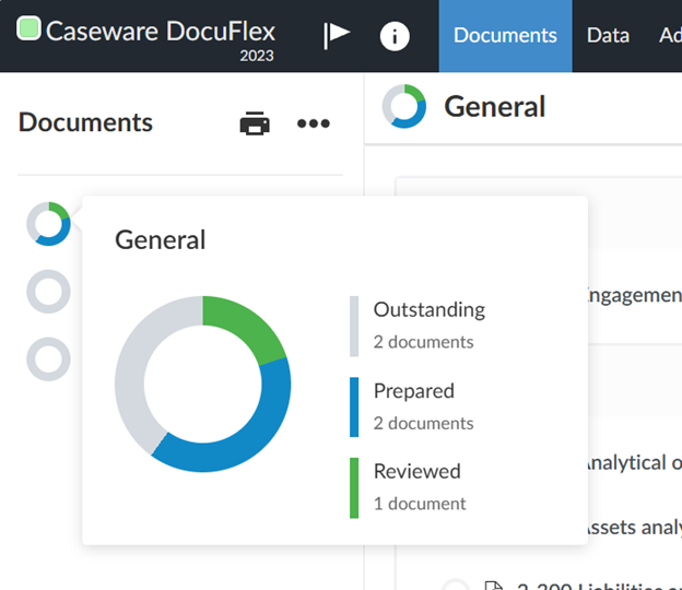 DocuFlex engagement phase progress indicator