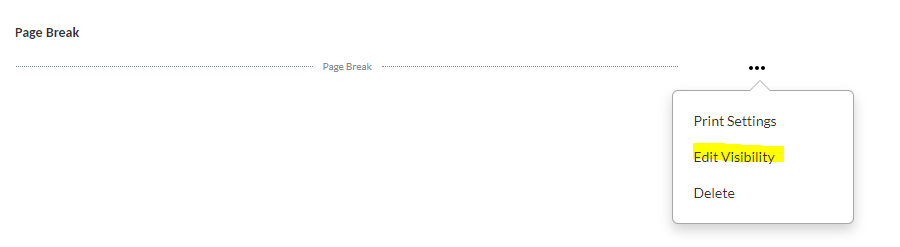 Create a page break in the financial statement