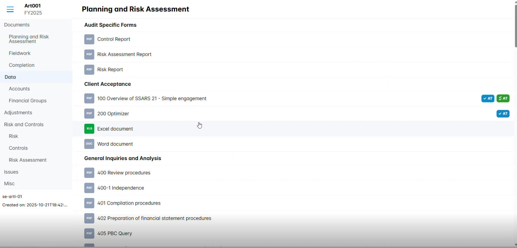 The web interface for viewing the enhanced reference copy files.