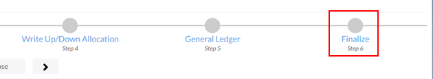 The step selector in the invoice wizard.