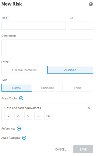 Every field name and value is customizable in this dialog, except Title.