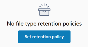 No active retention policies notification.