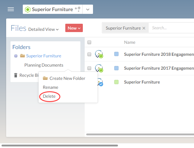 Organize files by folders and tags