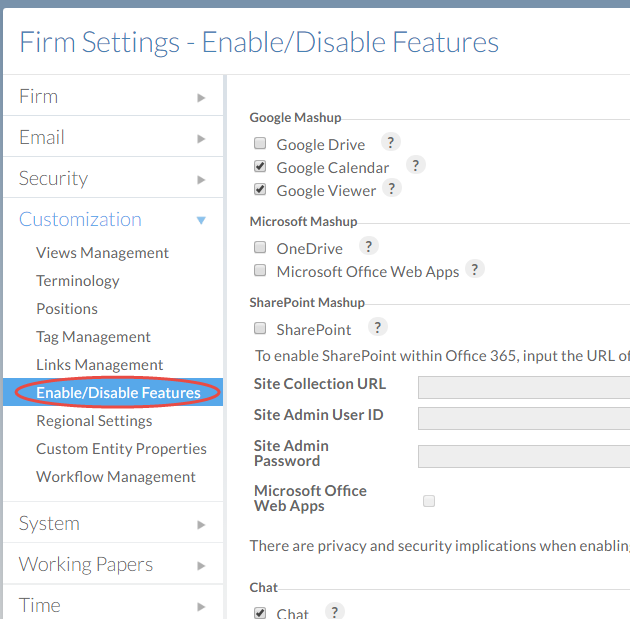 Enable Disable Windows Features