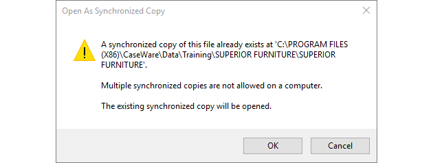 Manage sync copies
