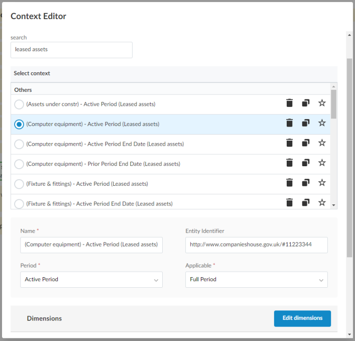 Add or edit a context