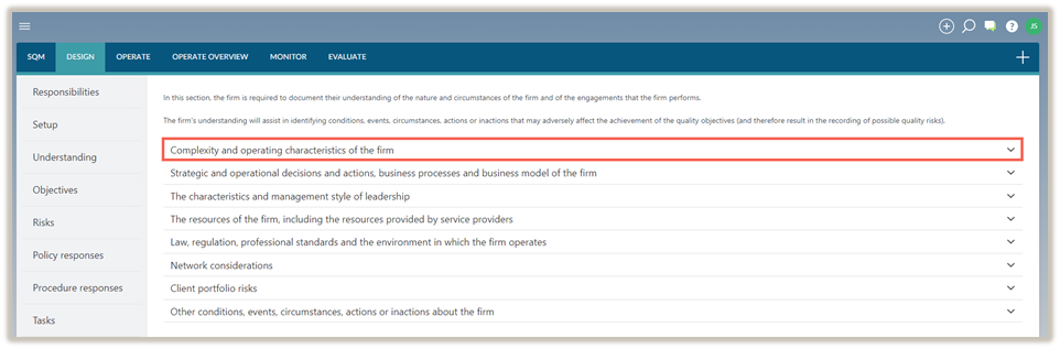 Ampliar una sección.