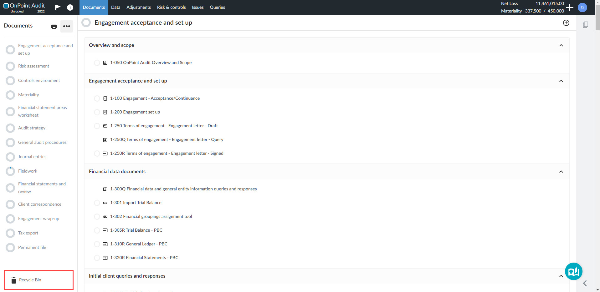 La papelera de reciclaje.