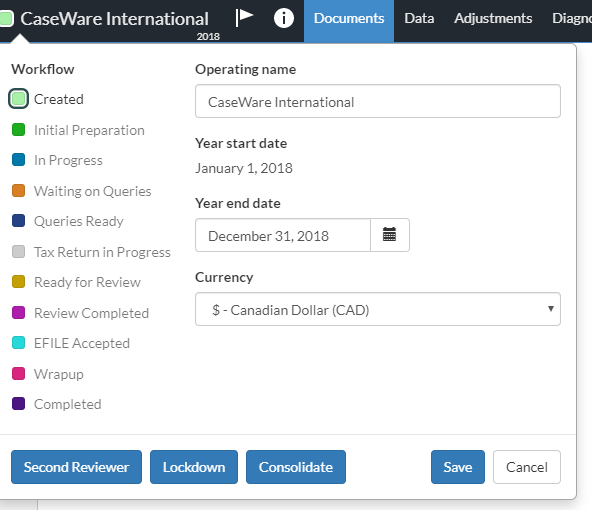 Définir une hiérarchie de consolidation.