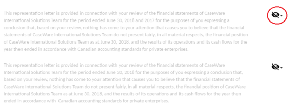 Sélectionnez l'icône pour afficher le premier paragraphe masqué si votre engagement porte sur deux périodes.