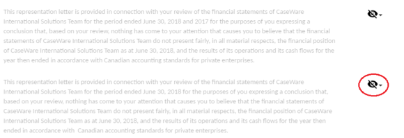 Sélectionnez l'icône pour afficher le deuxième paragraphe masqué si votre engagement porte sur une seule période.