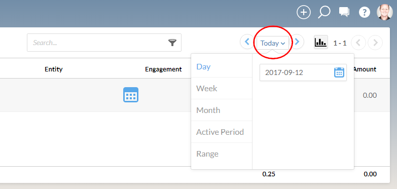 Choisissez l'une des périodes prédéfinies ou sélectionnez Étendue pour saisir vos propres dates de début et de fin.