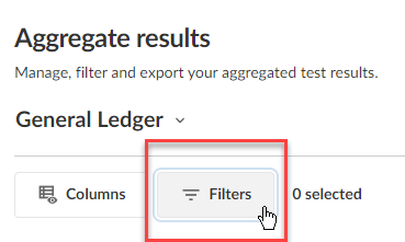 Navigeren naar filters voor samengevoegde resultaten
