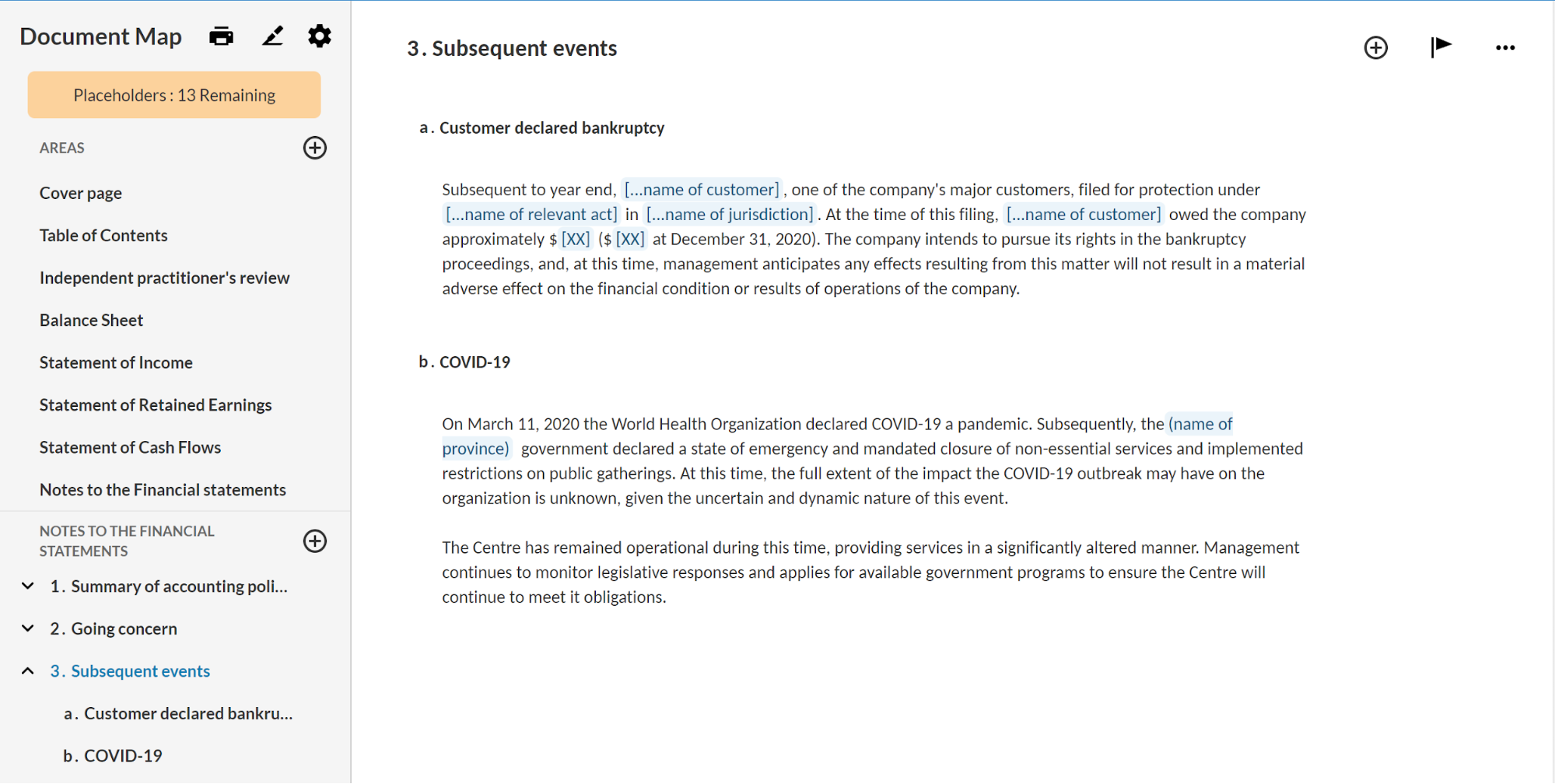 De COVID-19 update van gebeurtenissen na balansdatum.