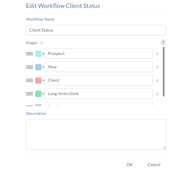 Edit Workflow Client Status