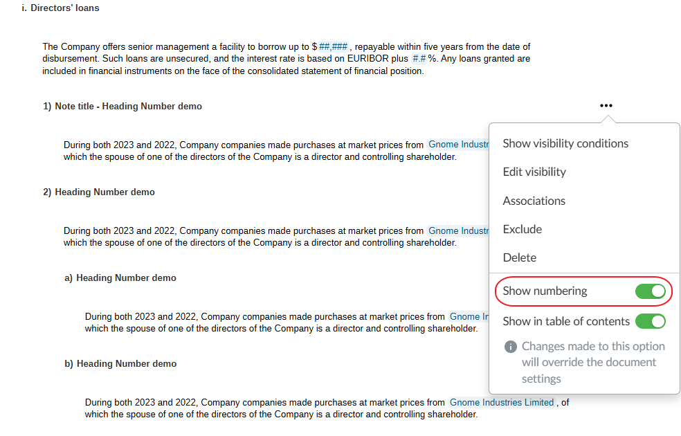 Het dialoogvenster Fomatting-opties.