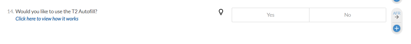 De T2 Autofill procedure in de 0-10 Planning Optimiser.
