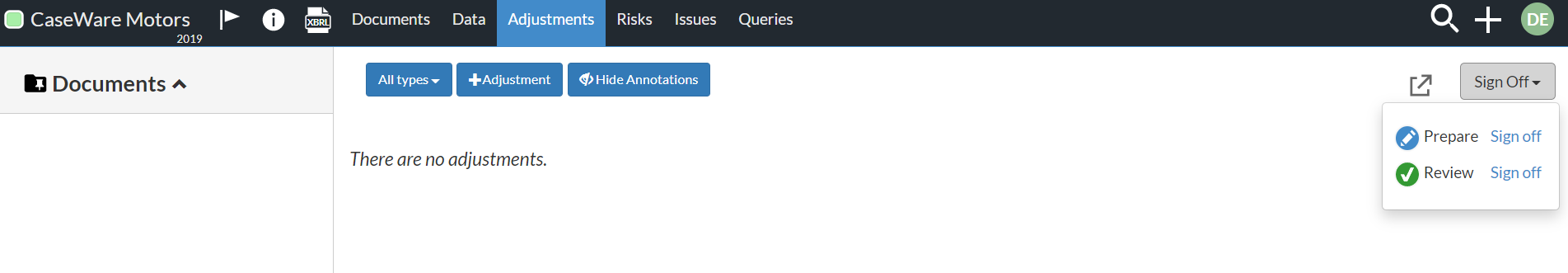 Aftekenen op de pagina Aanpassingen.
