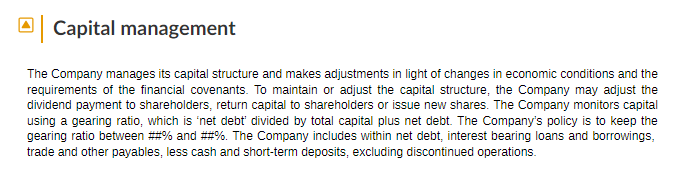 Een voorbeeldvergelijking van een herschikt notitiegebied.