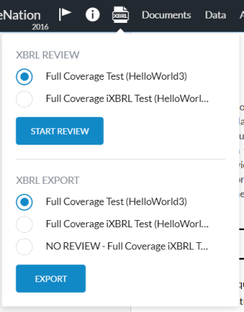 The XBRL dialog.