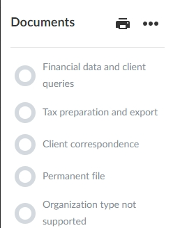 The phases within the Documents page