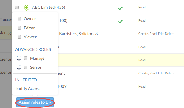 Select a role to grant it to your user or group.