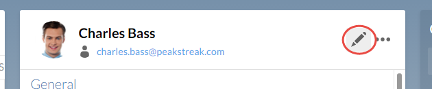 Edit a user from their menu