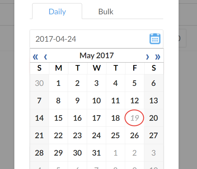 Holidays cannot be used for time and expense entries
