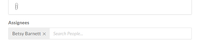 Add or remove users from the Assignees field