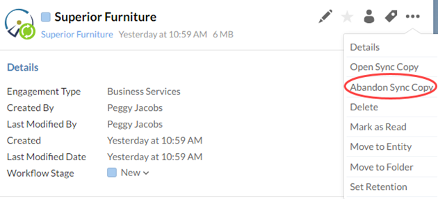 Abandon Sync Copy