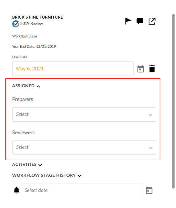 Select the users to assign a job to in the Assigned section.